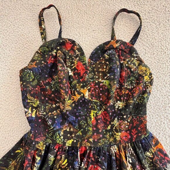 Vintage 50s Jorelle Model Dress Full Skirt Strapless Sequins - Picture 7 of 16